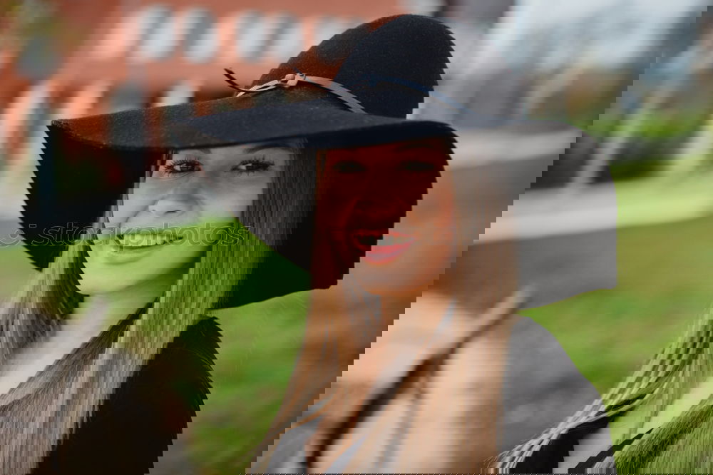 Similar – Image, Stock Photo Pretty girl wearing hat