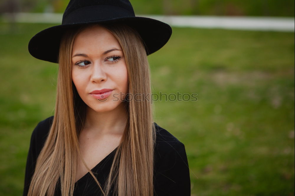 Similar – Image, Stock Photo Pretty brunette woman