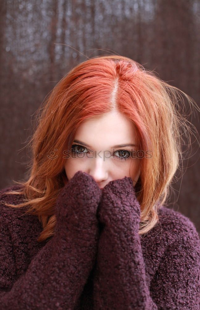 Similar – Image, Stock Photo Portrait of a young redhead woman with braids