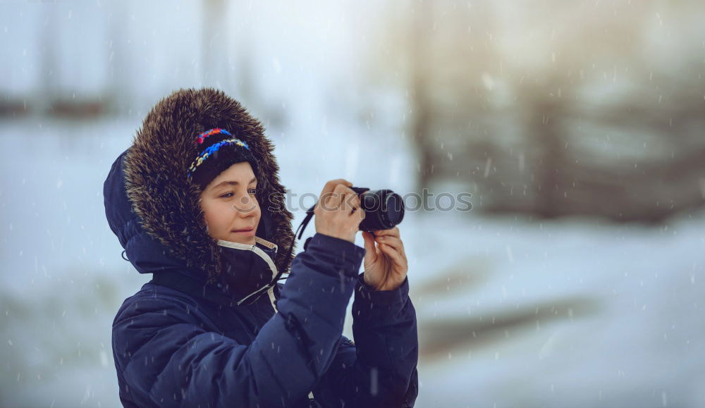 Similar – Image, Stock Photo Boy during the trip in the wintertime