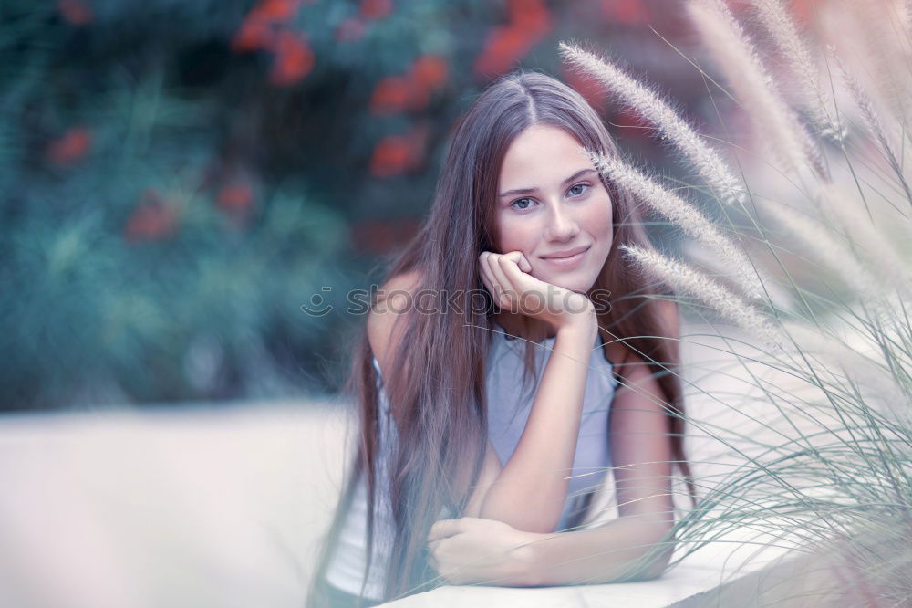 Similar – Image, Stock Photo Girl with Sunglasses