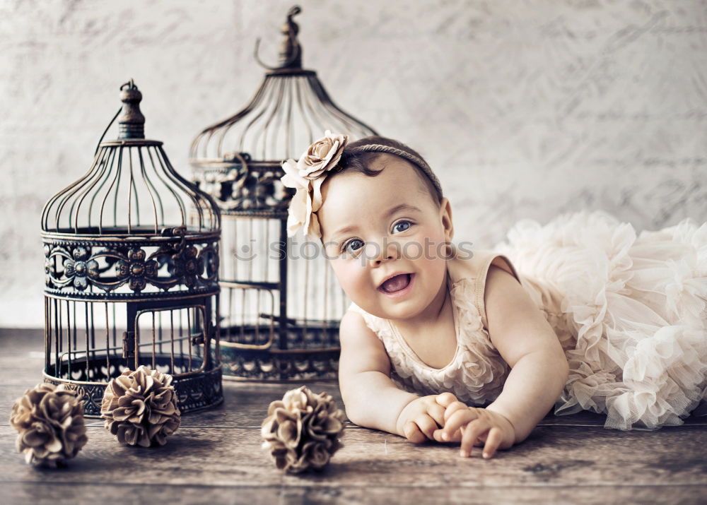 Similar – cute happy baby boy awake in his bed in the morning