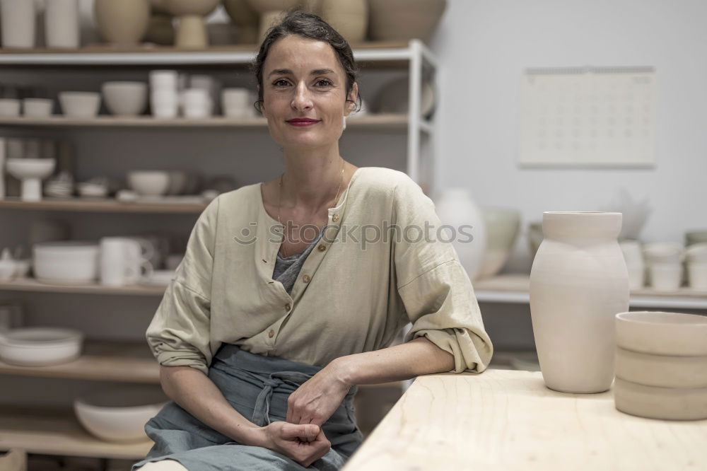 Similar – Image, Stock Photo Craftsman Handmade Artist Showroom Workshop Concept