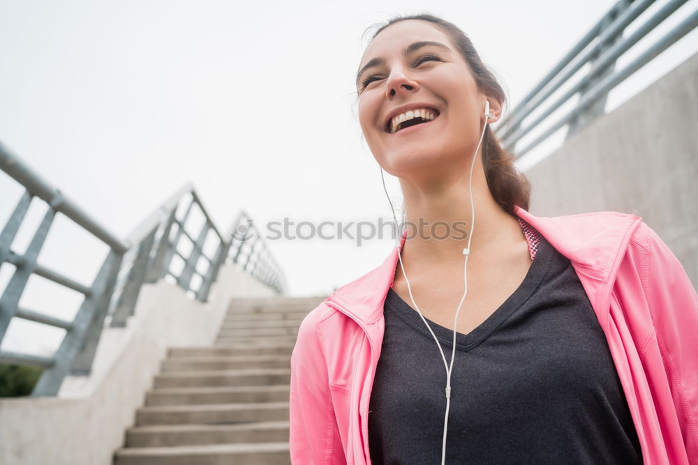 Similar – Image, Stock Photo feamle runner portrait