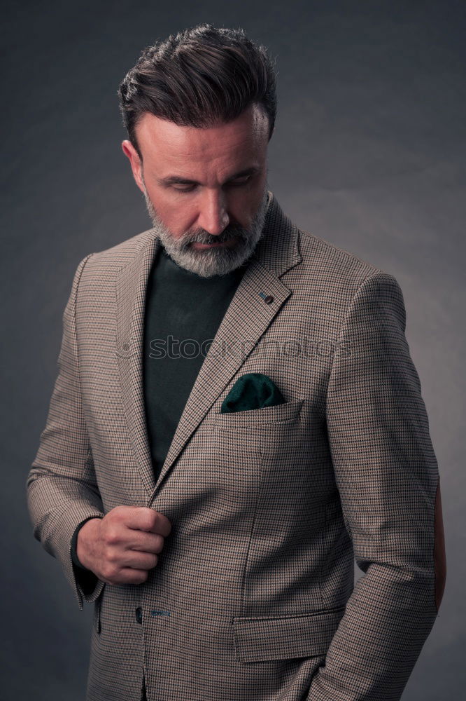 Similar – Image, Stock Photo Senior businessman walking outside of modern office building.