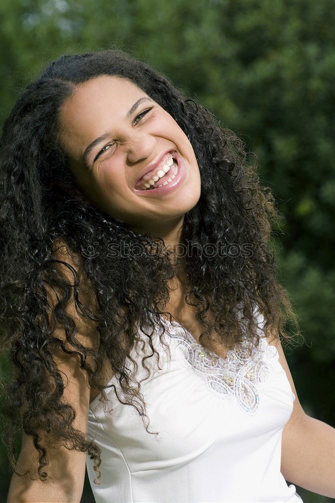 Similar – Image, Stock Photo cheerful black afro woman outdoors