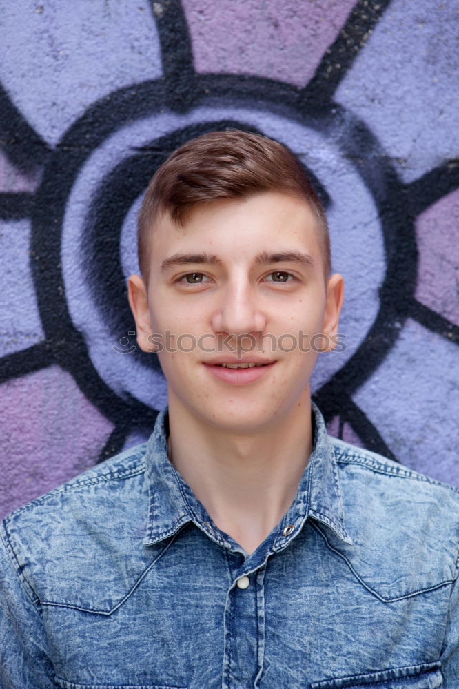 Similar – Image, Stock Photo Portrait of a teenager