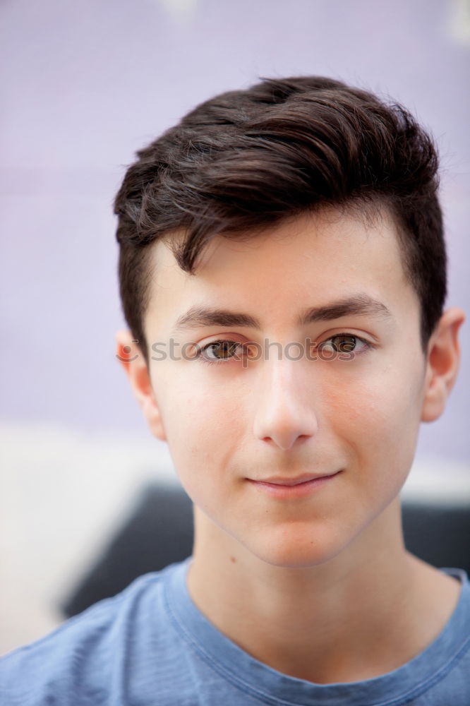 Similar – Image, Stock Photo Attractive teenager guy in a park