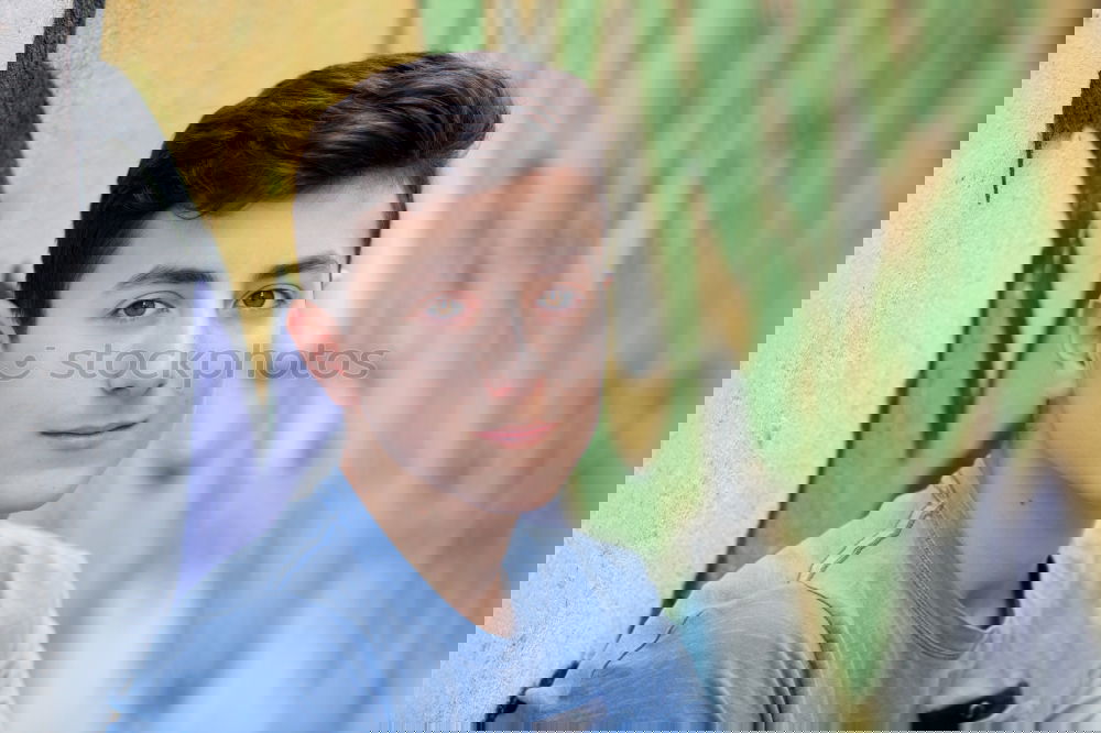 Similar – Image, Stock Photo Cool teenager with fifty years old outside