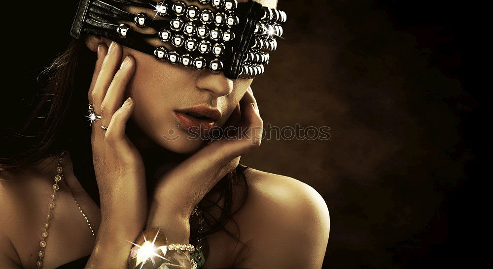 Similar – Image, Stock Photo Woman with pearl cap
