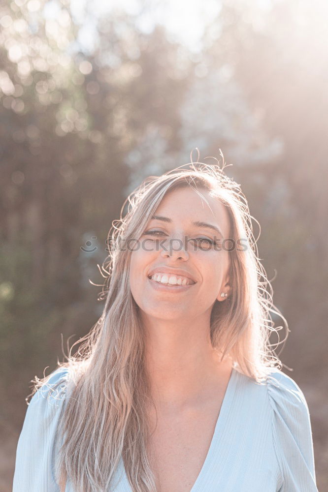 Similar – Image, Stock Photo Pretty young woman standing on cliff