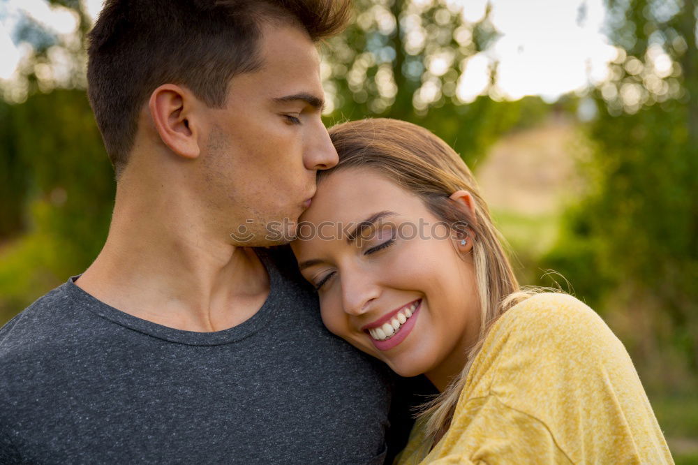 Similar – happy couple having fun in autumn