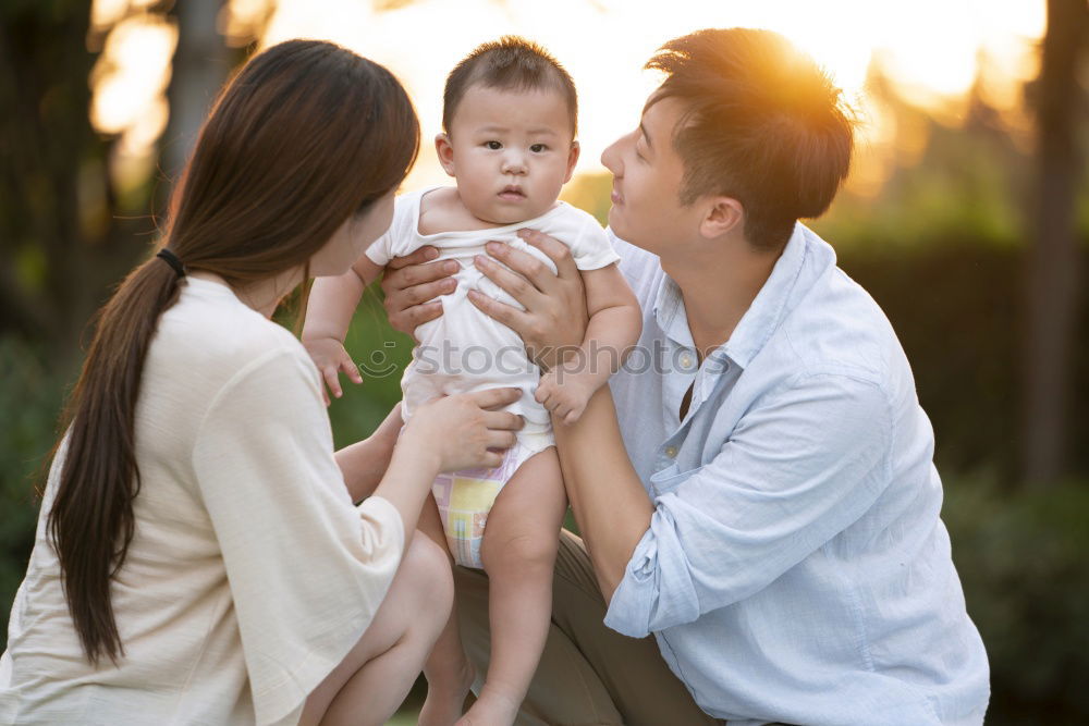 Similar – Image, Stock Photo Happy lesbian couple with child