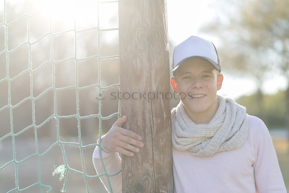 Similar – Image, Stock Photo Young teenager portrait at sunrise