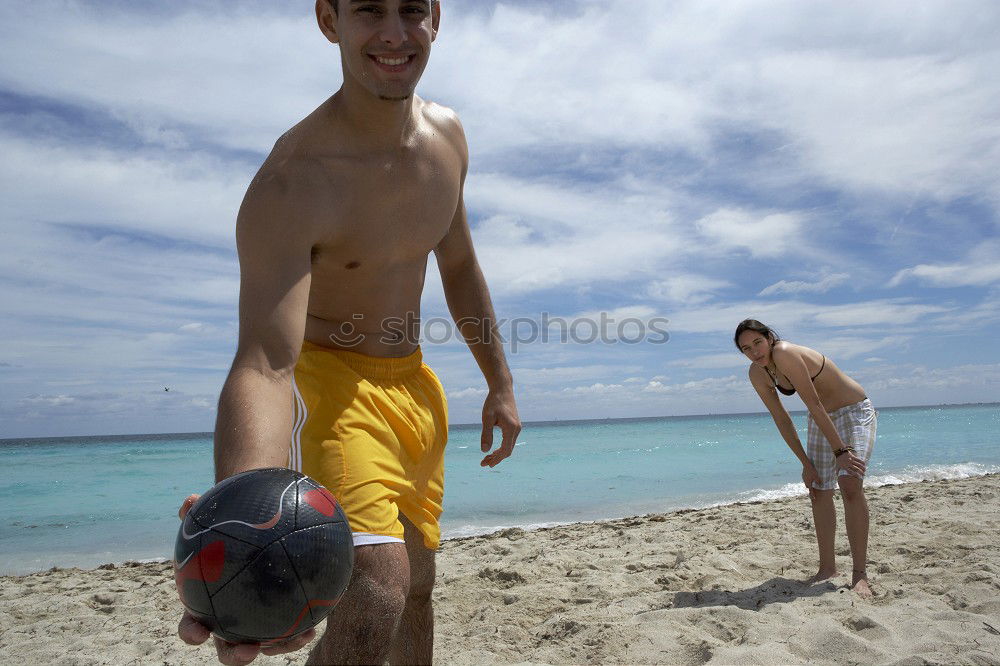 Similar – Image, Stock Photo Beach volleyball in Hawaii