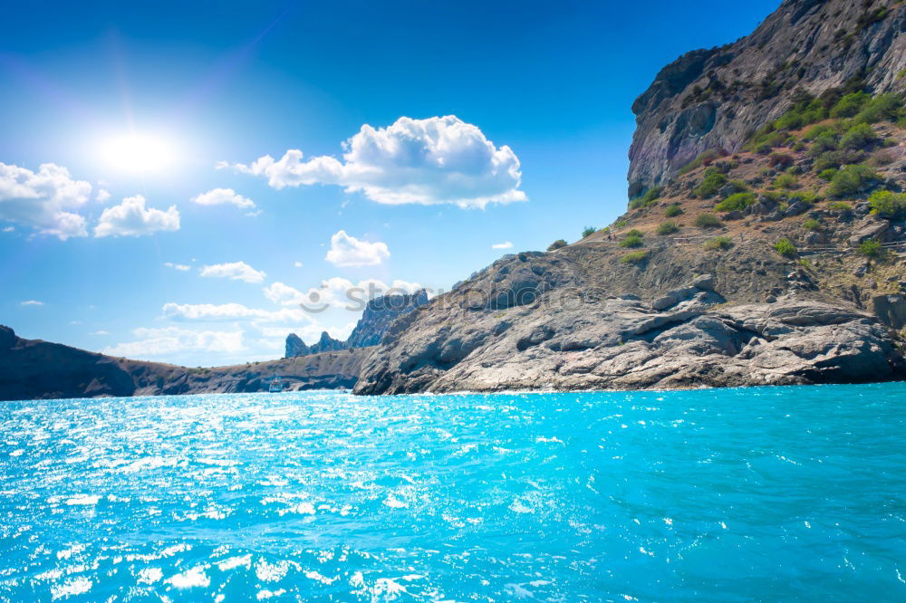 Similar – Image, Stock Photo Ocean Landscape With Rocks And Cliffs At Lagos Bay Coast In Algarve, Portugal