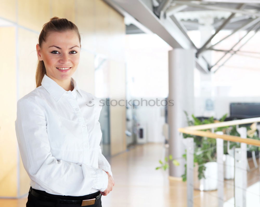 Similar – Image, Stock Photo Woman in whites at modern building