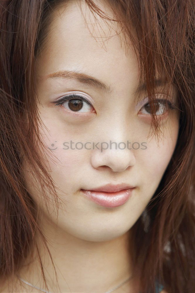 Similar – Image, Stock Photo Young Asian woman with posing in studio with hat