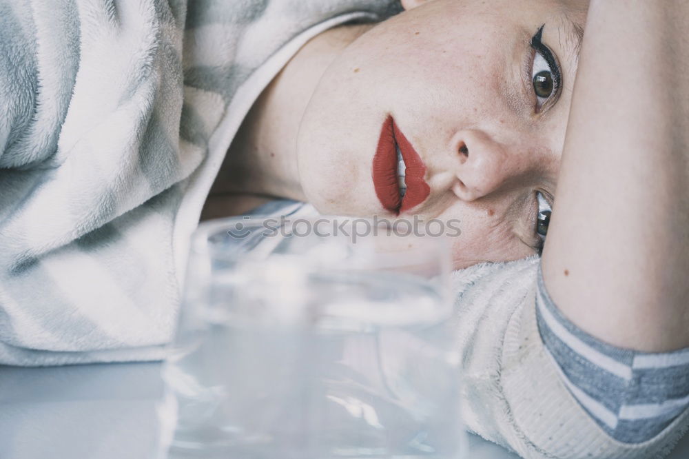 Similar – Image, Stock Photo Young daydreamer woman