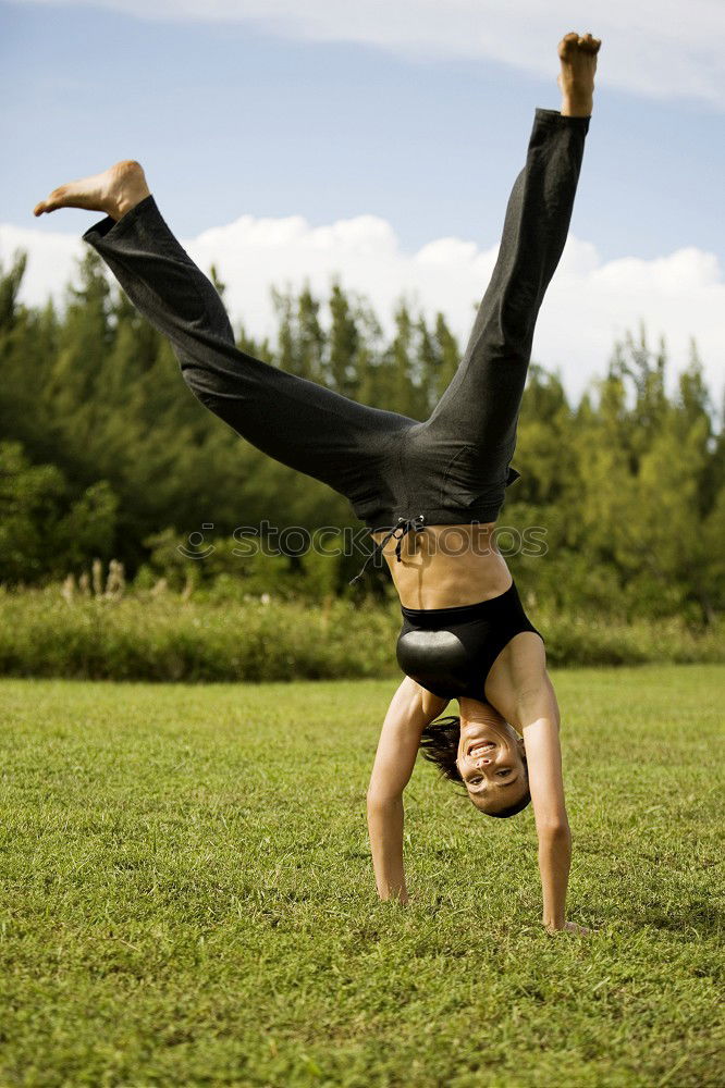 Similar – Cornfreeze Feld Handstand