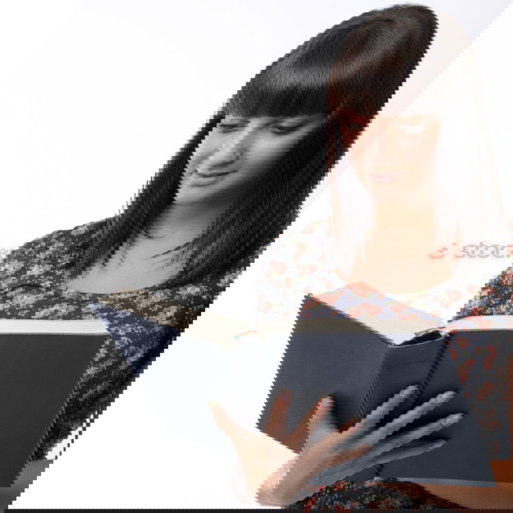 Similar – Image, Stock Photo Young couple reading book on couch at home