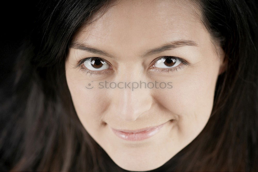 Image, Stock Photo Portrait of a young, smiling woman