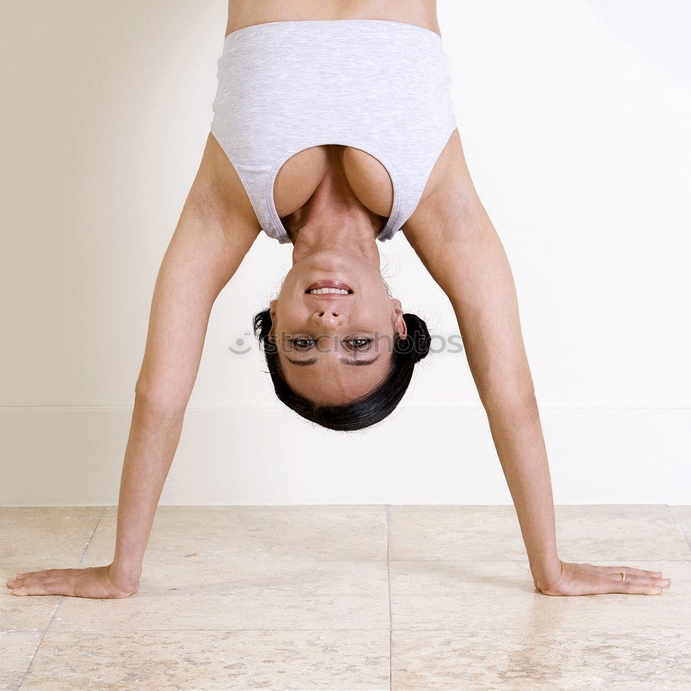 Similar – Black fit woman doing pushups on urban floor.