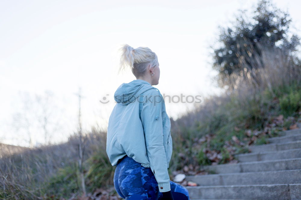 Similar – Woman with rucksack