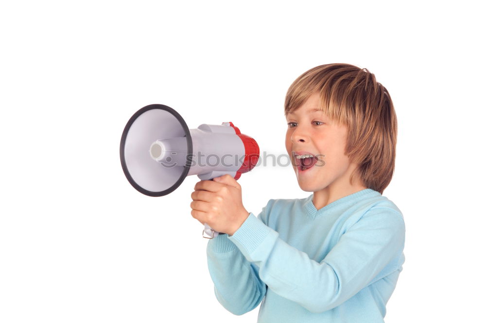 Similar – Boy singing to microphone