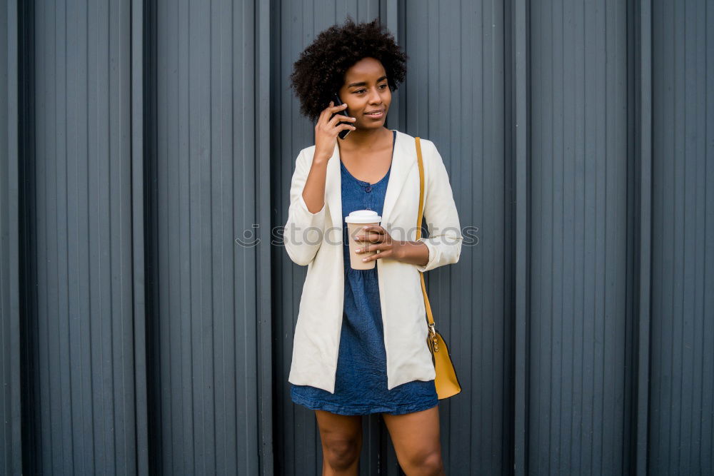 Similar – Image, Stock Photo Gorgeous black woman in dress on street