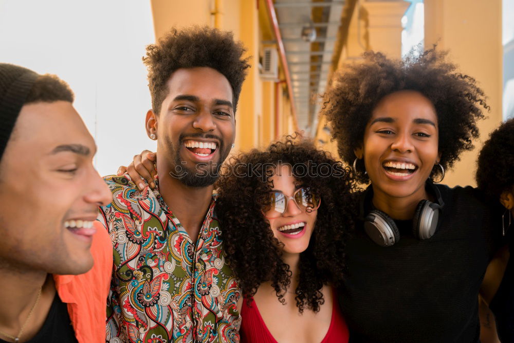 Similar – Image, Stock Photo Cheerful client in barbershop