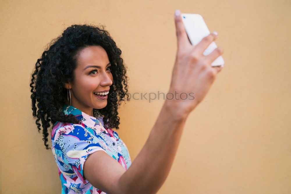 Similar – Image, Stock Photo Young casual woman using her smartphone