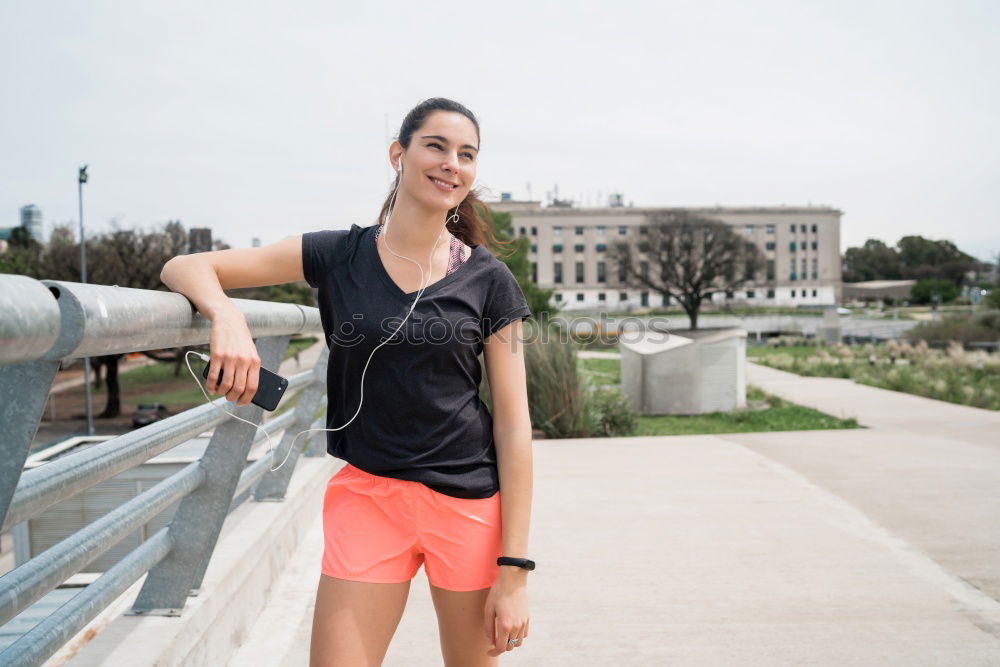 Similar – Image, Stock Photo athletic woman doing her stretching routine