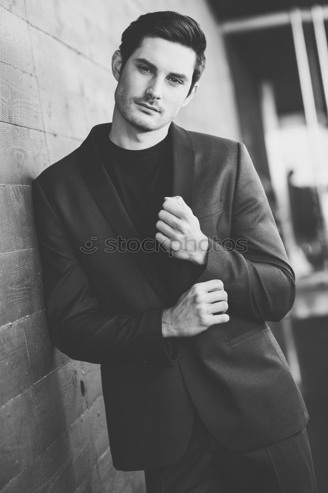 Similar – Image, Stock Photo Attractive man in the street wearing british elegant suit
