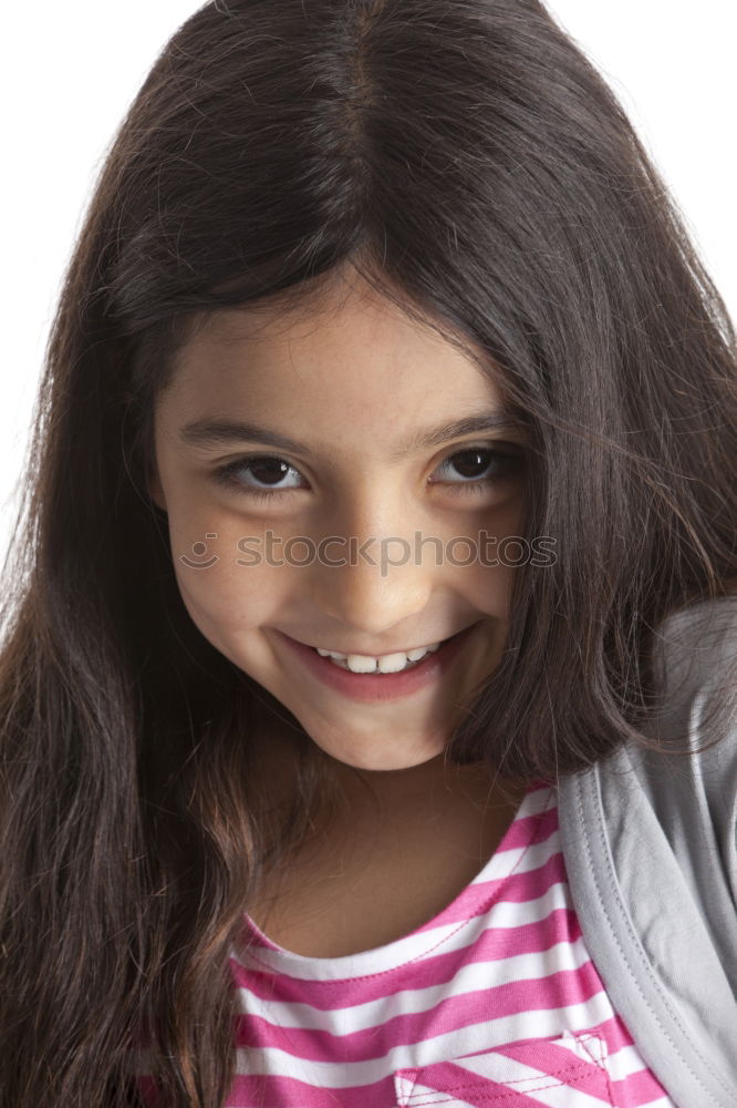 Portrait of cute little girl smiling