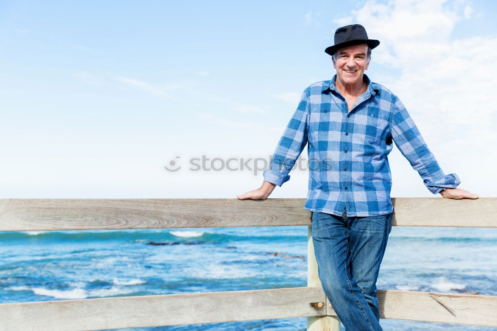 Similar – Man holding hands at seaside