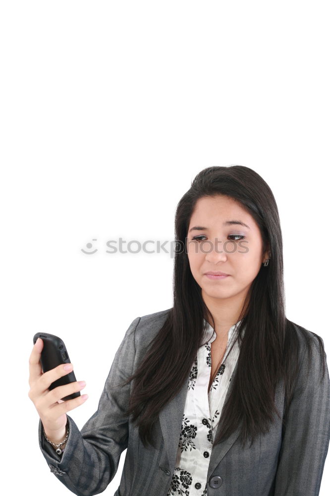 Similar – Image, Stock Photo Brunette woman using tablet