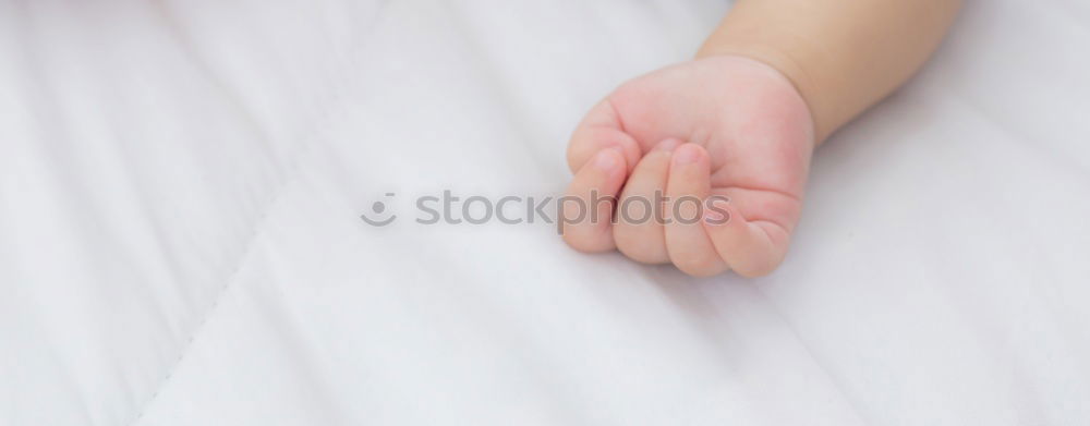 Image, Stock Photo newborn baby experiencing the world