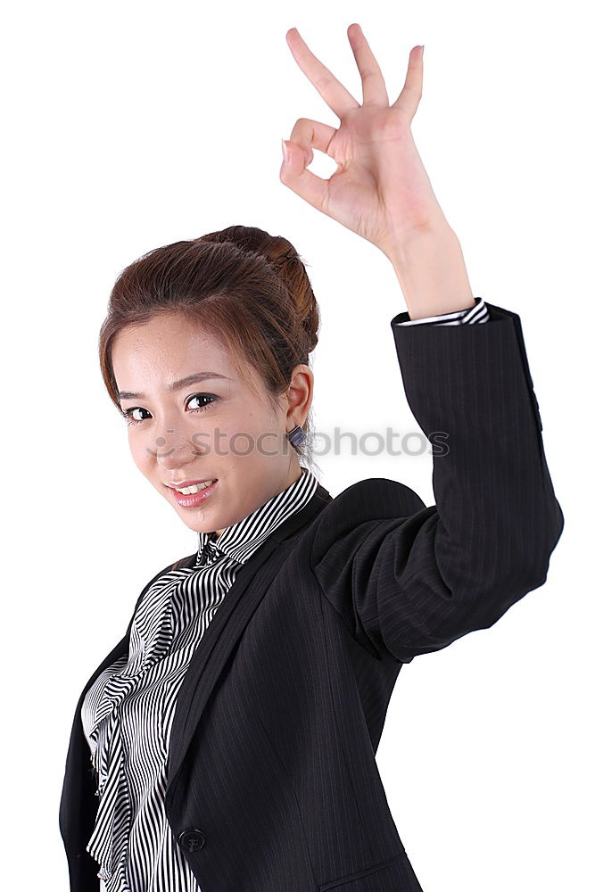 Similar – Image, Stock Photo Seductive woman in jacket and sunglasses
