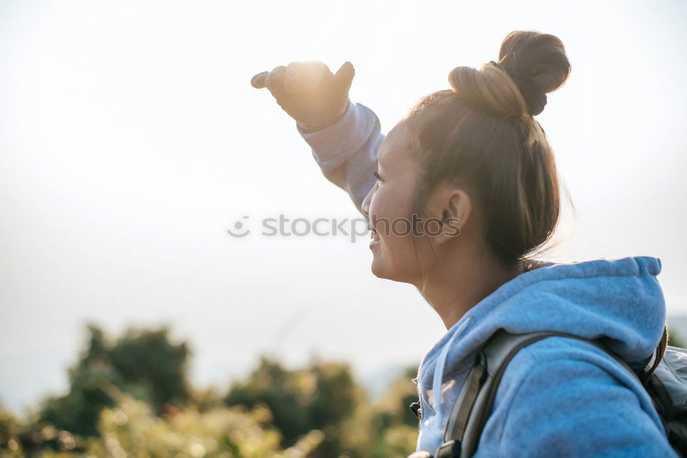 Similar – Image, Stock Photo Young pretty woman on stairs