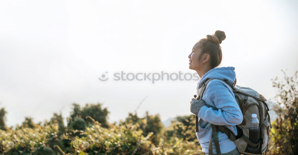 Similar – Image, Stock Photo Boy sitting on the rock in the mountains