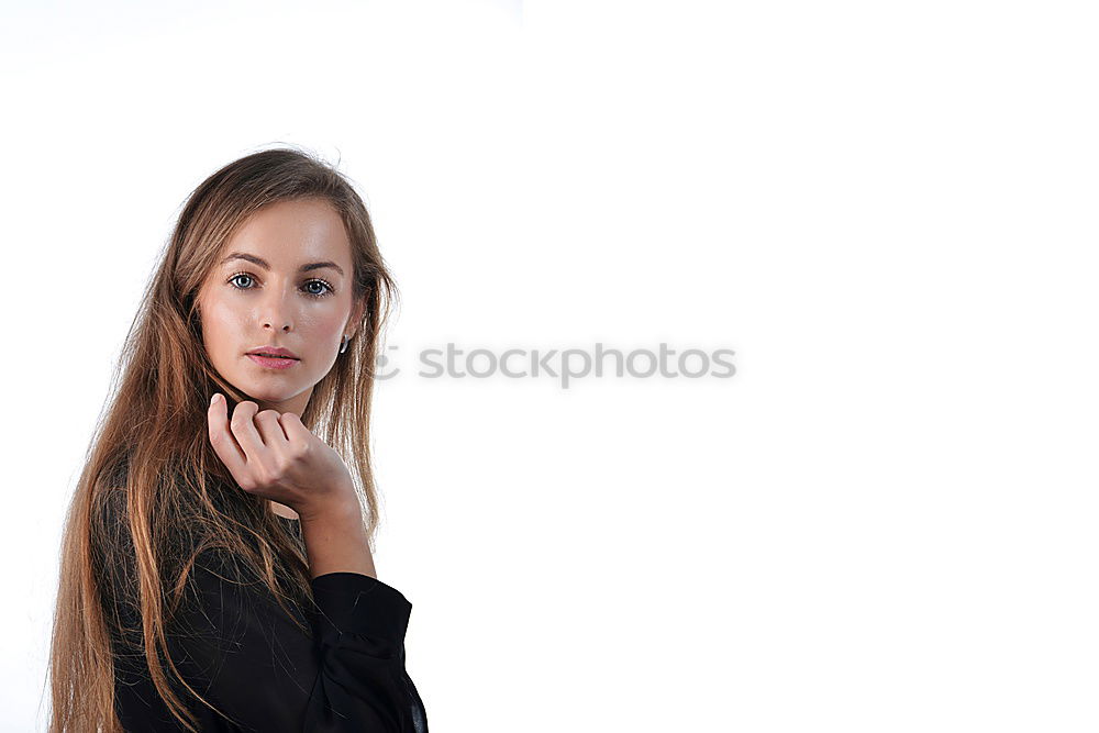 Similar – Image, Stock Photo Teenager with long blond hair