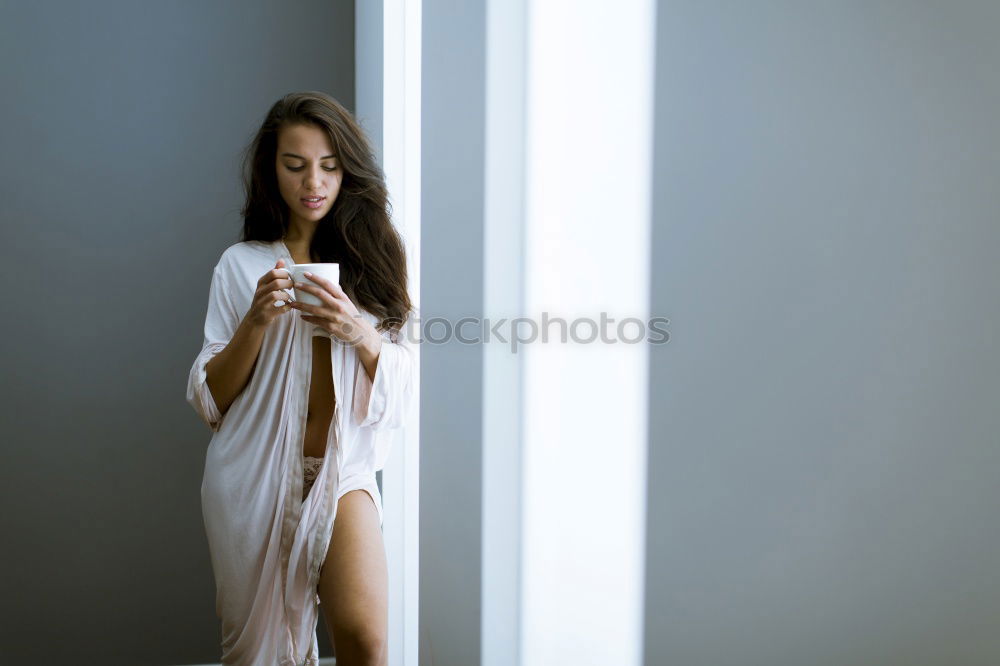 Similar – Image, Stock Photo Woman hugging her knees