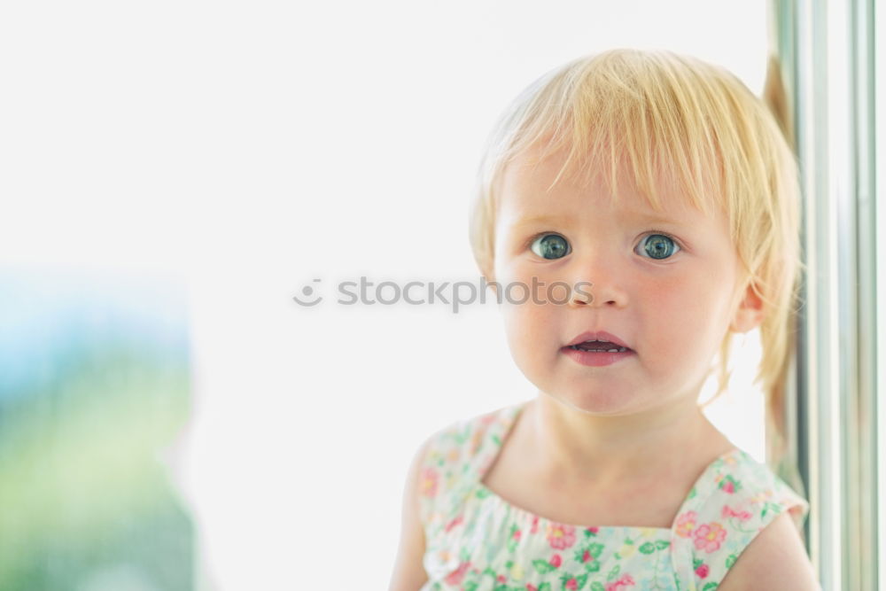 Similar – Image, Stock Photo baby playing and hiding with white curtains