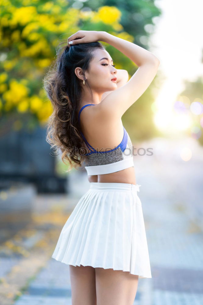 Similar – Happy young arabic woman with black curly hairstyle