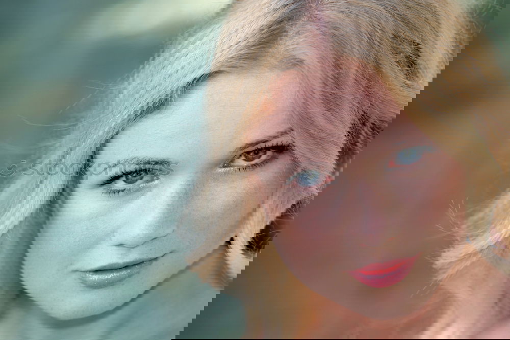 Similar – Image, Stock Photo Pretty blonde woman in urban background