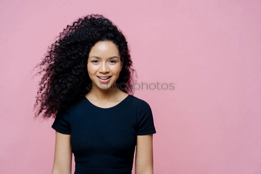 Similar – Image, Stock Photo Mixed woman with afro hairstyle standing in an urban park
