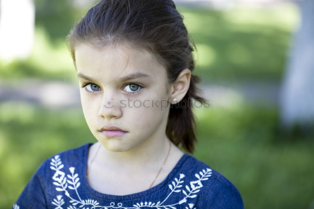 Similar – Portrait of a beautiful preteen girl with blue eyes