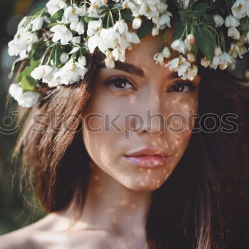 Similar – Image, Stock Photo Two girls with flowers