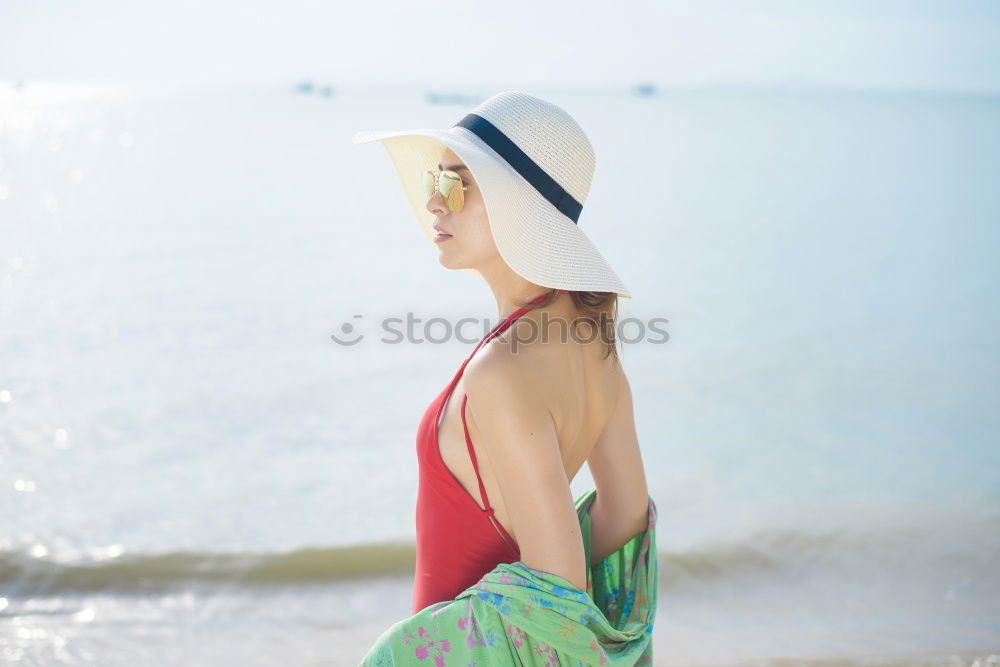 Similar – Image, Stock Photo Little girl standing on the beach